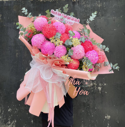 Bó Hoa Cúc Mẫu Đơn Tặng Phái Nữ Ngày 8/3